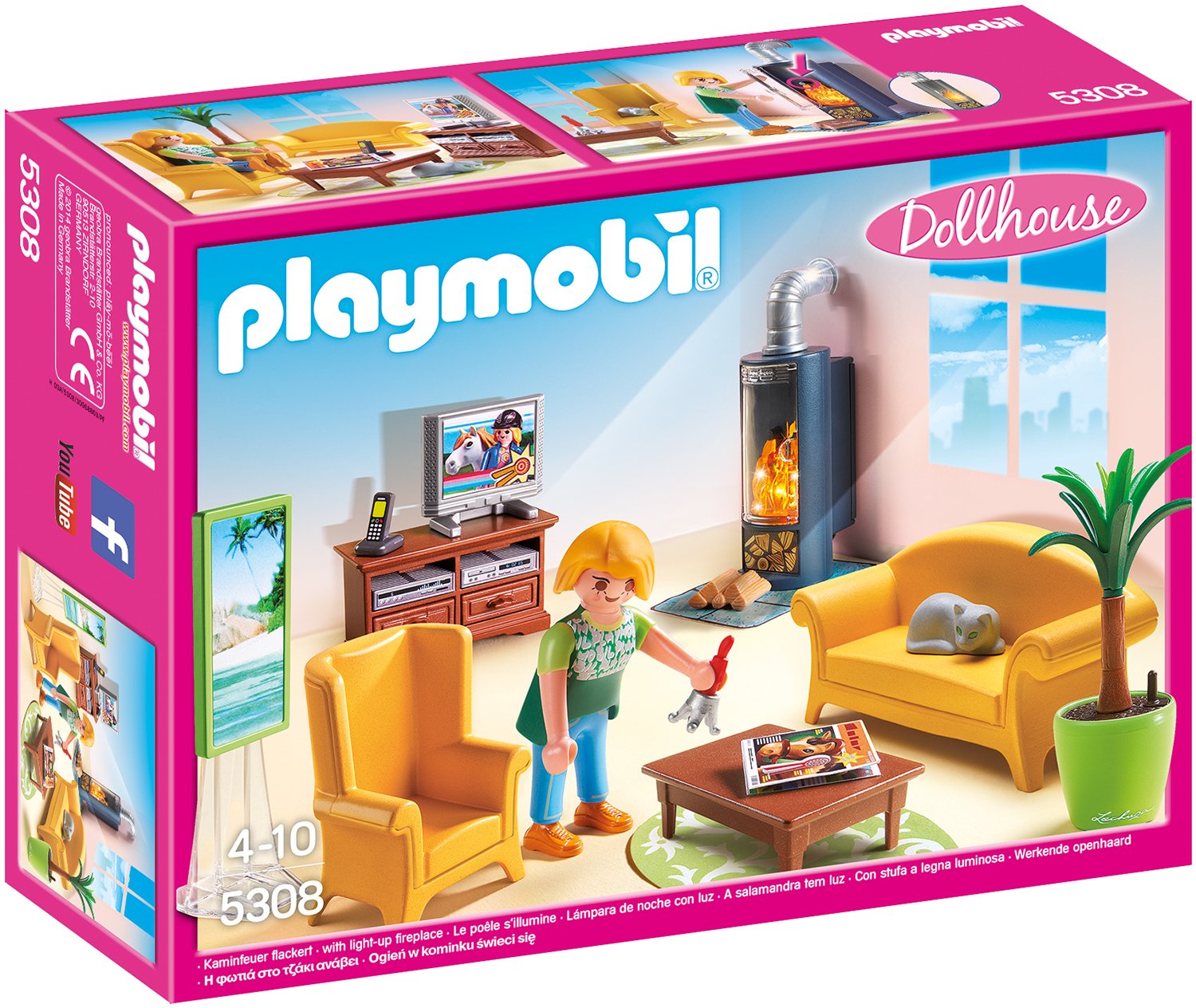 Playmobil Living Room With Fireplace Doll House