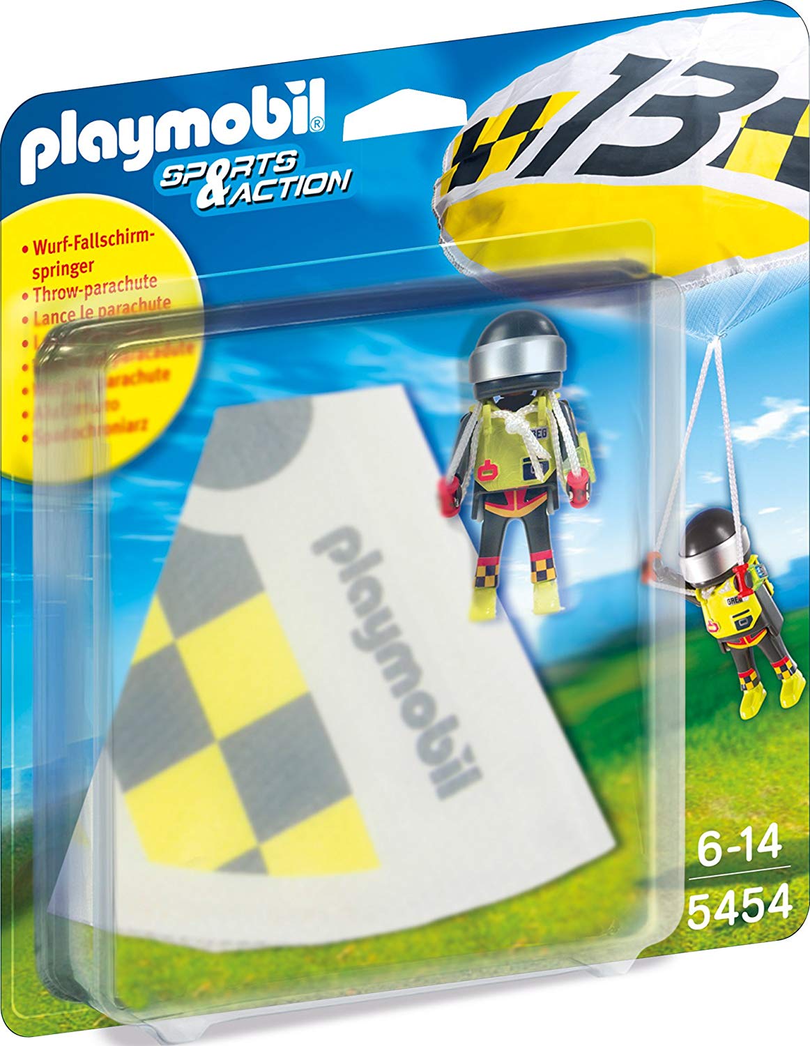 Playmobil 5454 Sports And Action Parachutist Greg With Parachute