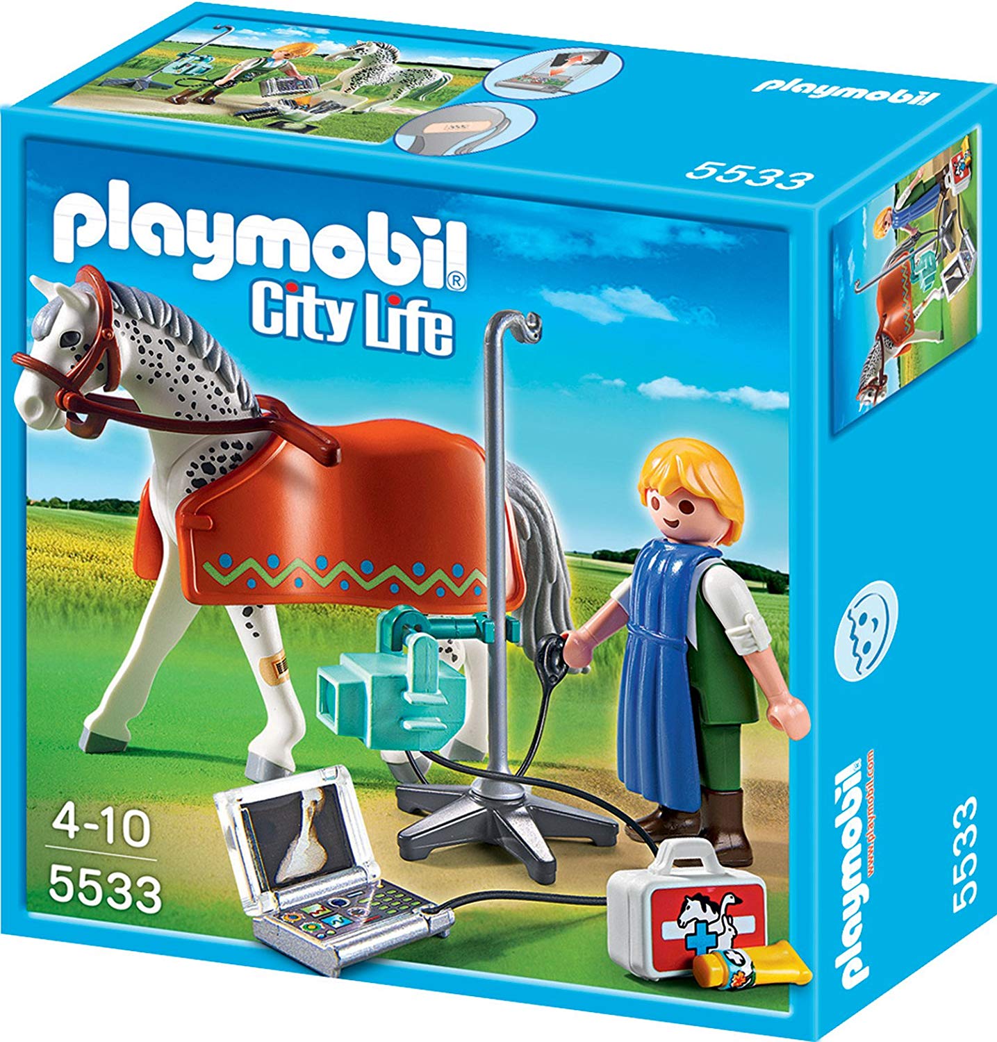 Playmobil 5533 City Life Vets Horse With X-Ray Technician