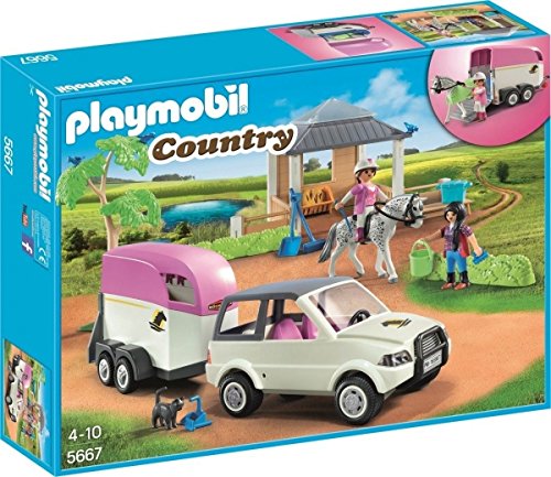 Playmobil Reitstall With Horse Trailer Toy