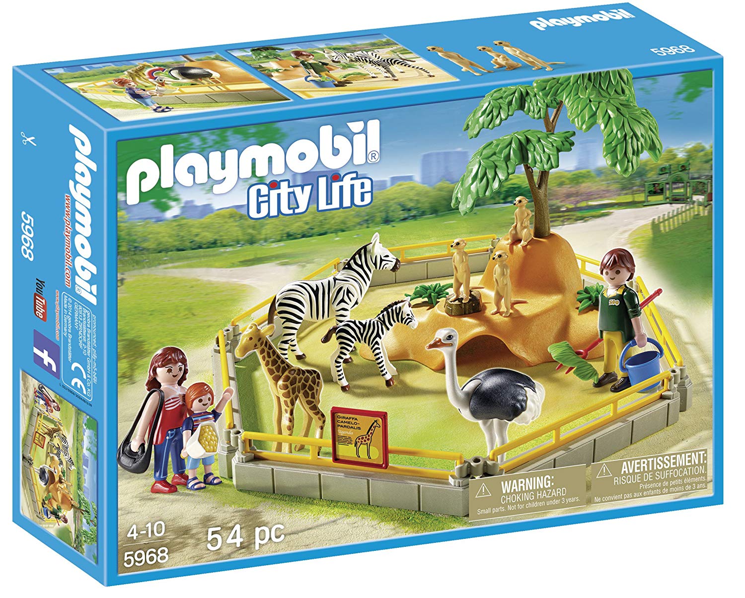 Playmobil 5968 Wild Animal Enclosure Play Toy Set