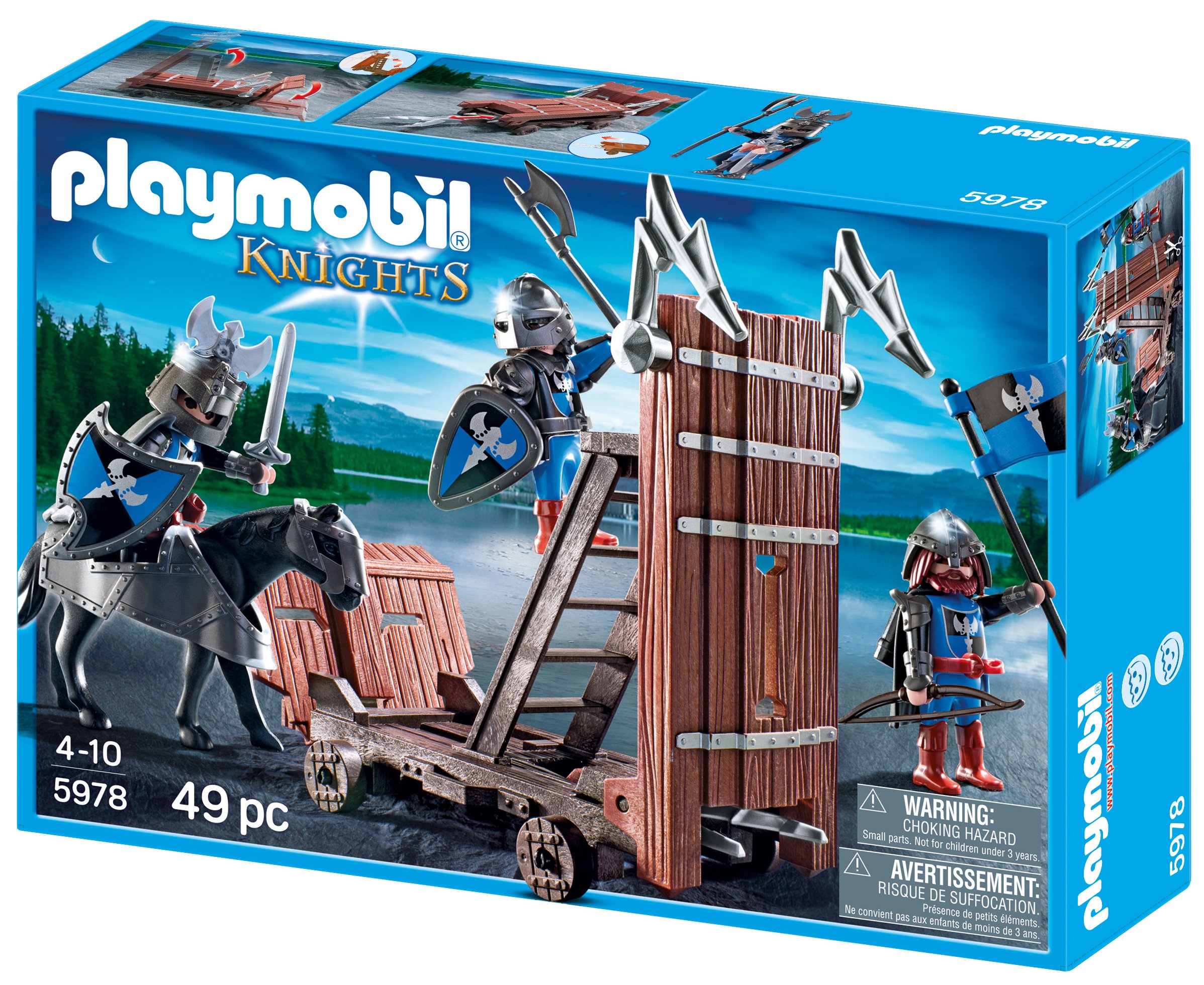 Playmobil Blue Knights With Ram