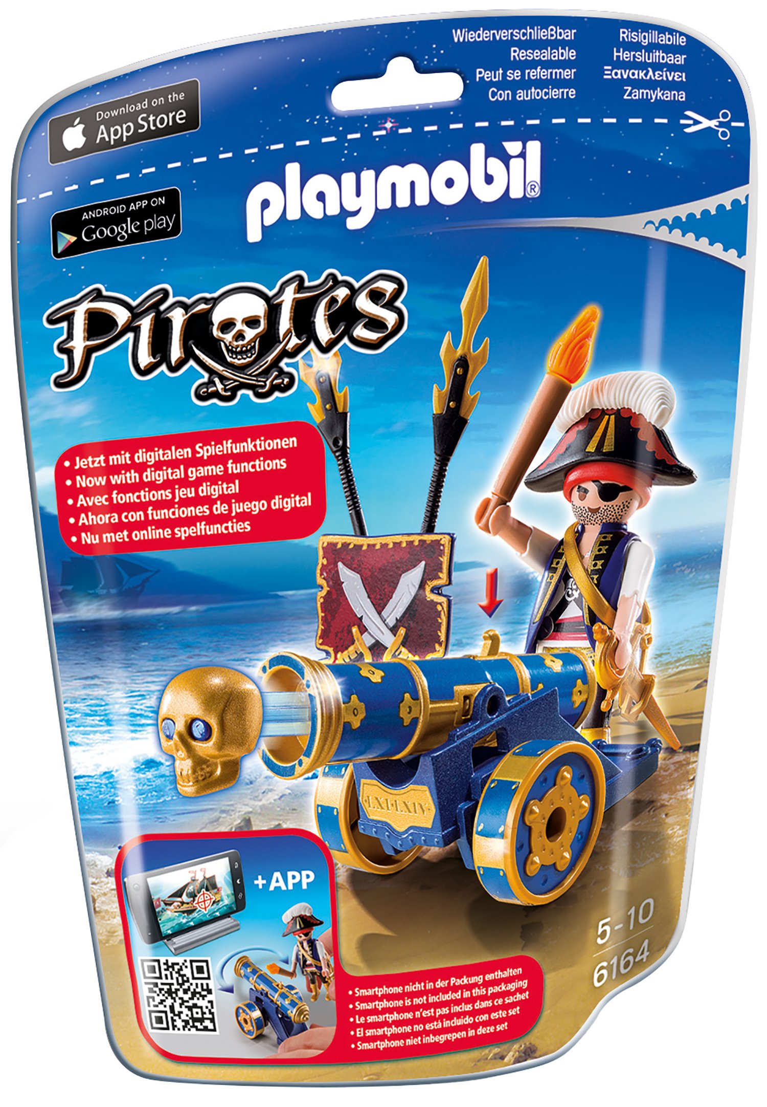 Playmobil Pirates Blue App Cannon With Pirates