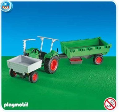 Playmobil Farm Tractor With Trailer