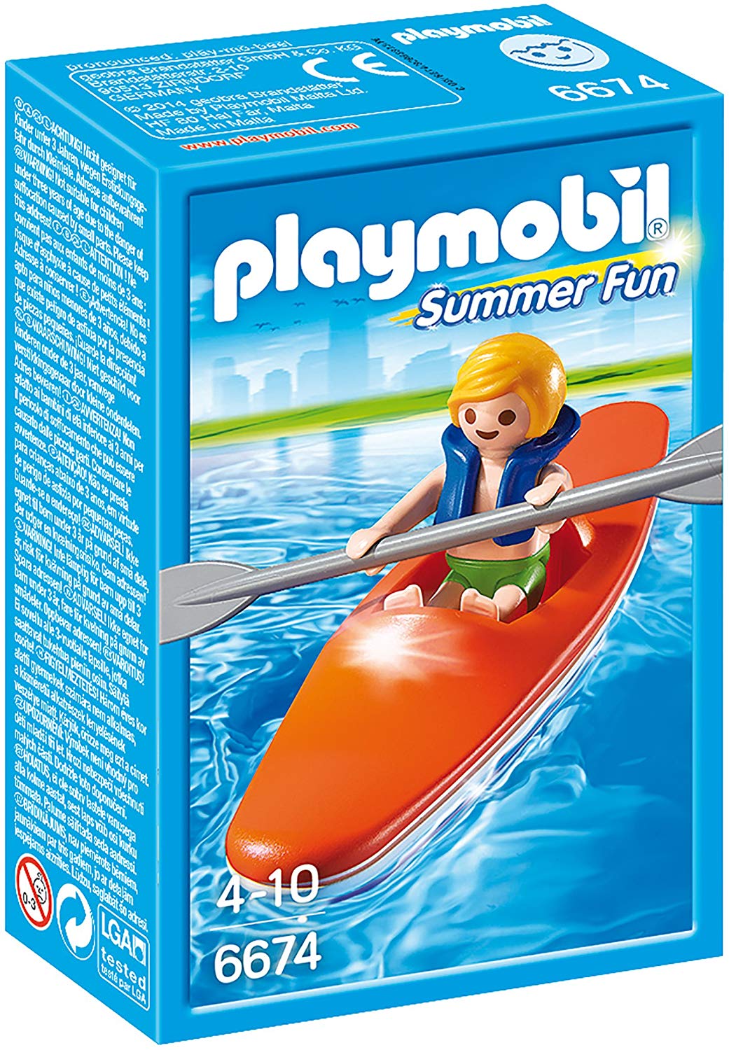 Playmobil 6674 Summer Fun Water Park Child With Kayak