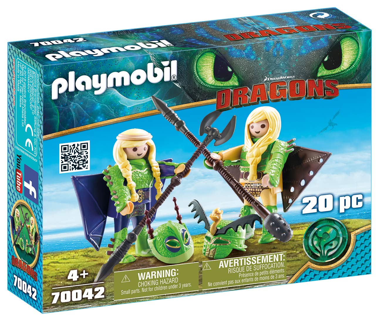 Playmobil 70042 Dragons Raffnut and Taffnut with Flight Suit Multi-Coloured