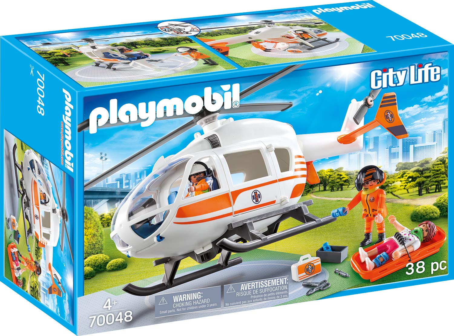 Playmobil City Life Rescue Helicopter Multi Coloured
