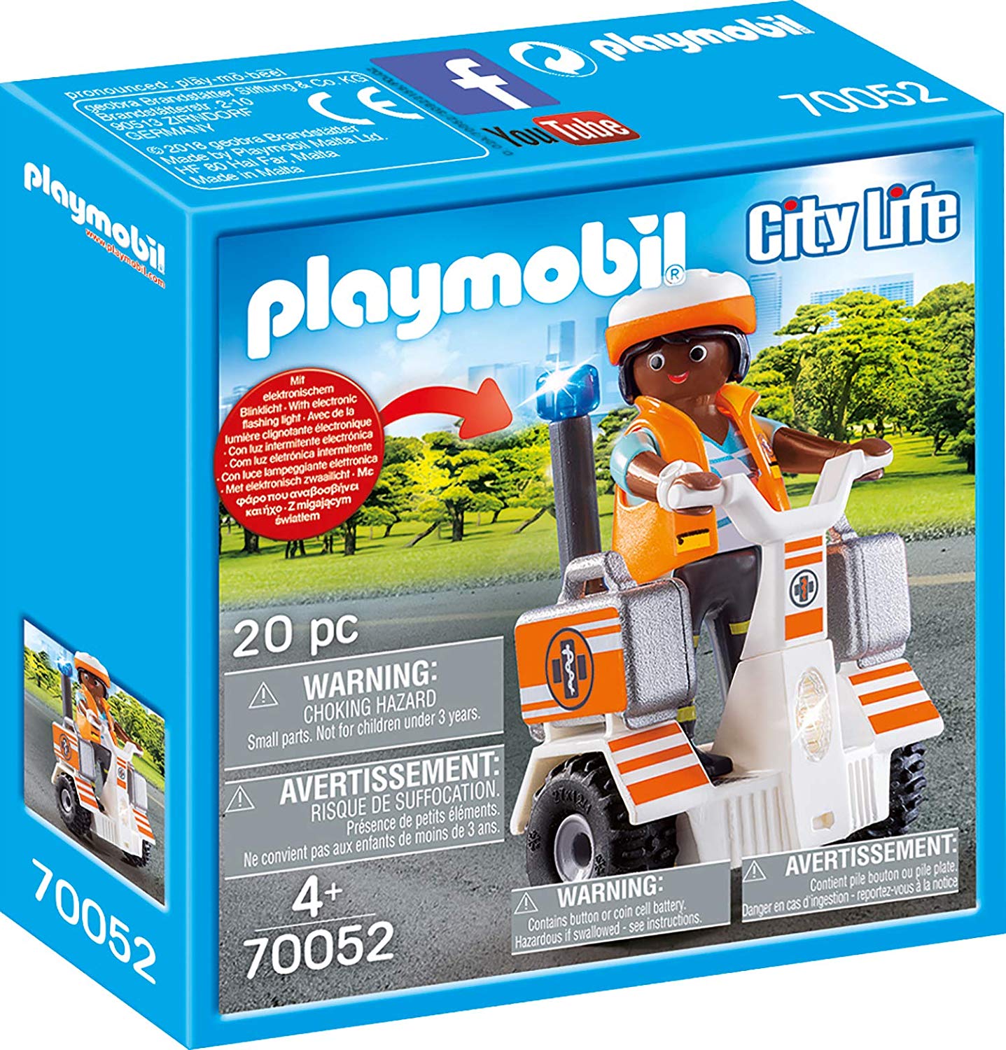 Playmobil 70052 City Life Rescue Balance Scooter Multi-Coloured