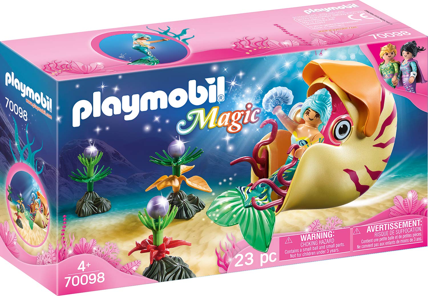 Playmobil 70098 Magic Mermaid With Snail Bondle, Multi-Coloured