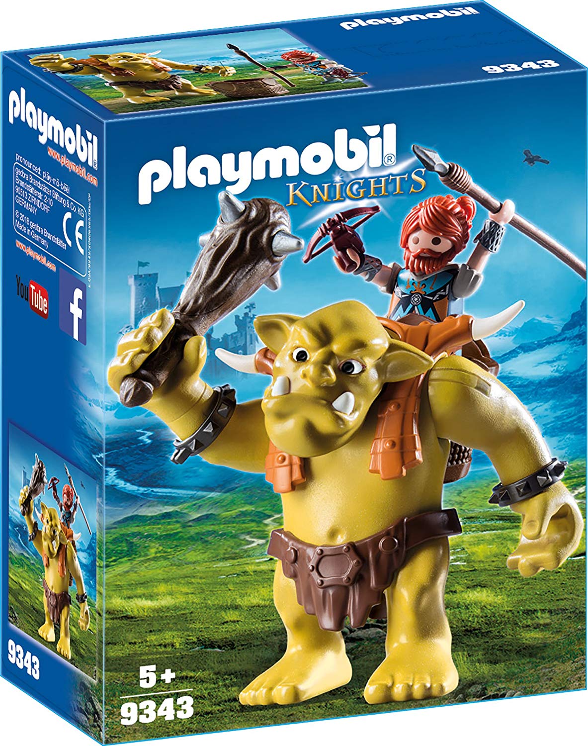 Playmobil Giant Troll With Dwarf Backpack Game