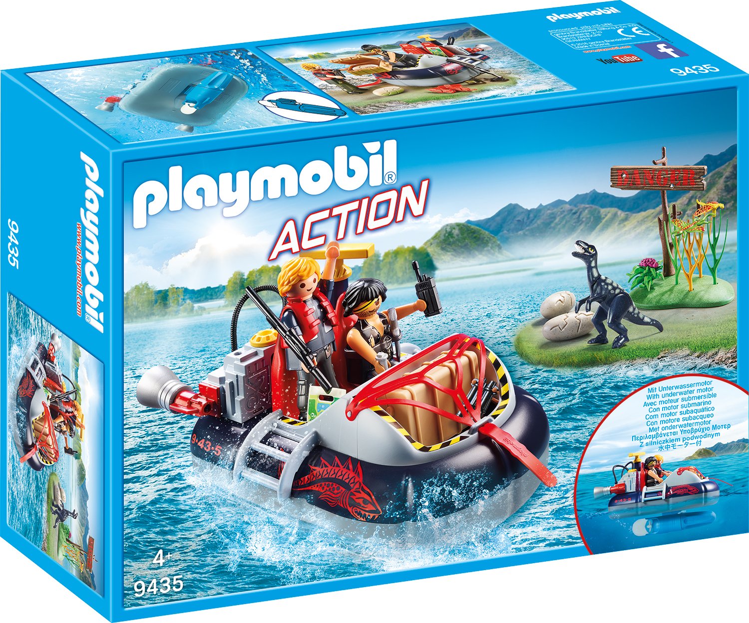Playmobil Air Cushion Boat With Underwater Motor Game