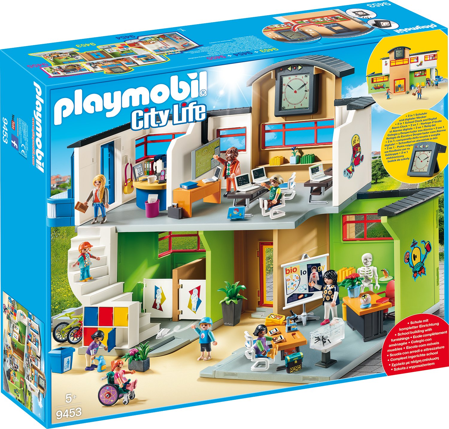 Playmobil Toy Large School With Set Up