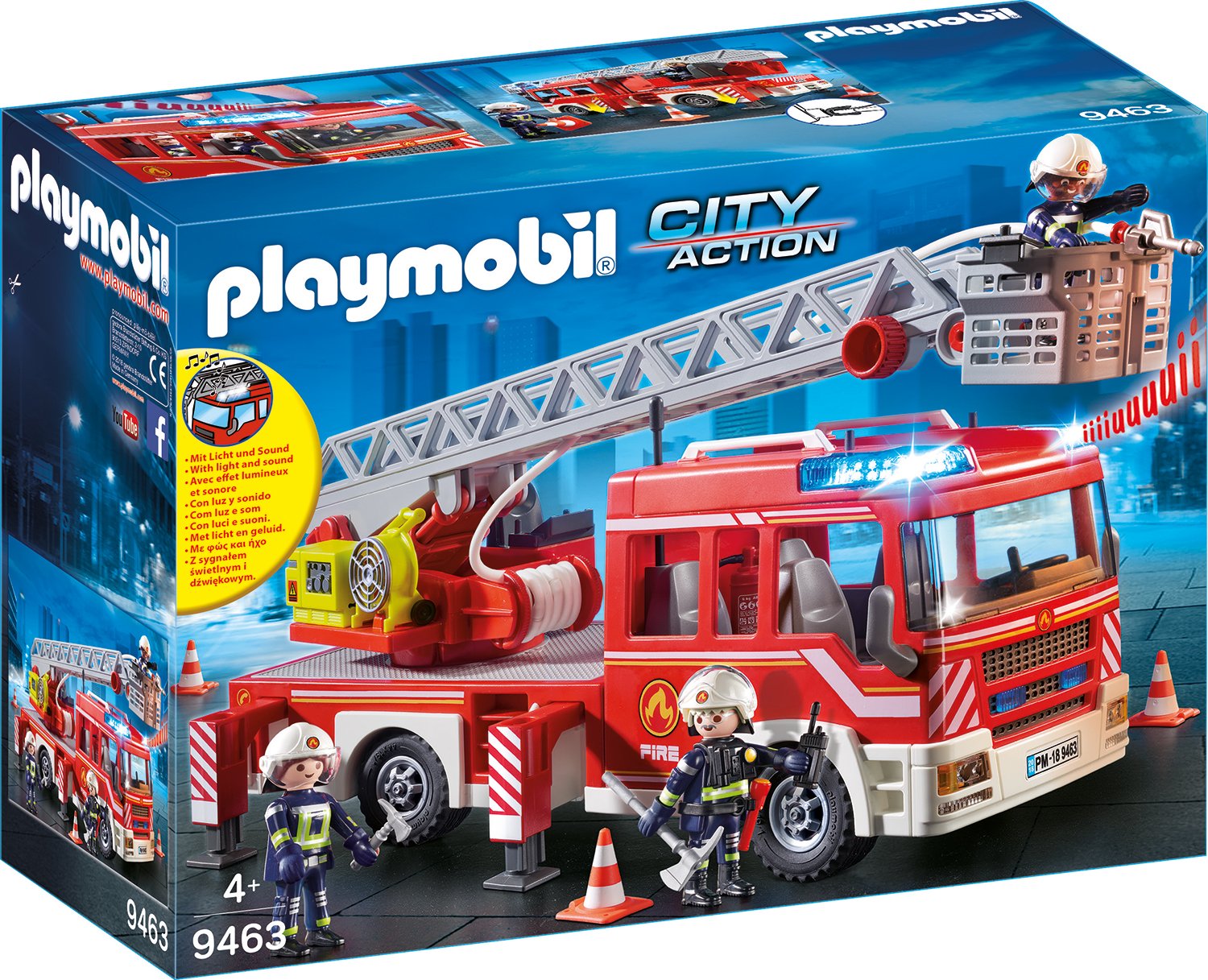 Playmobil Toy Fire Engine Ladder Vehicle