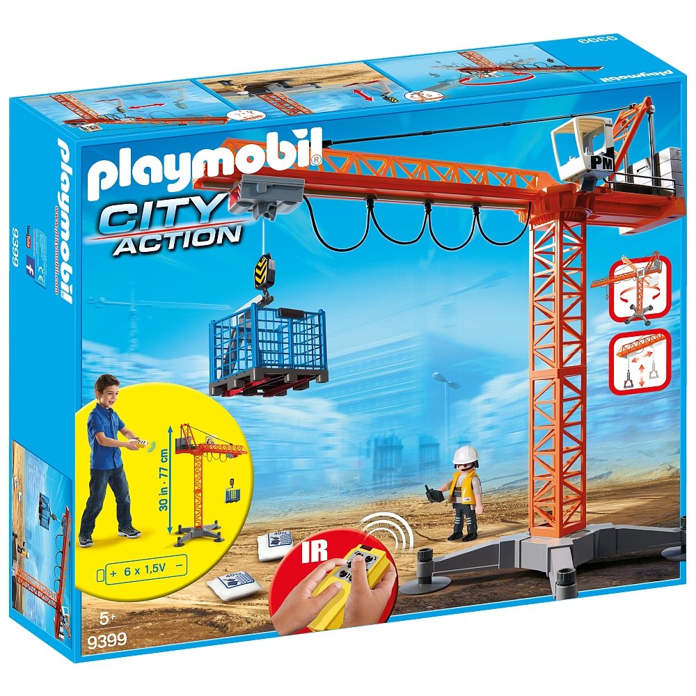 Playmobil City Action Large Construction Crane With Ir Remote Controller