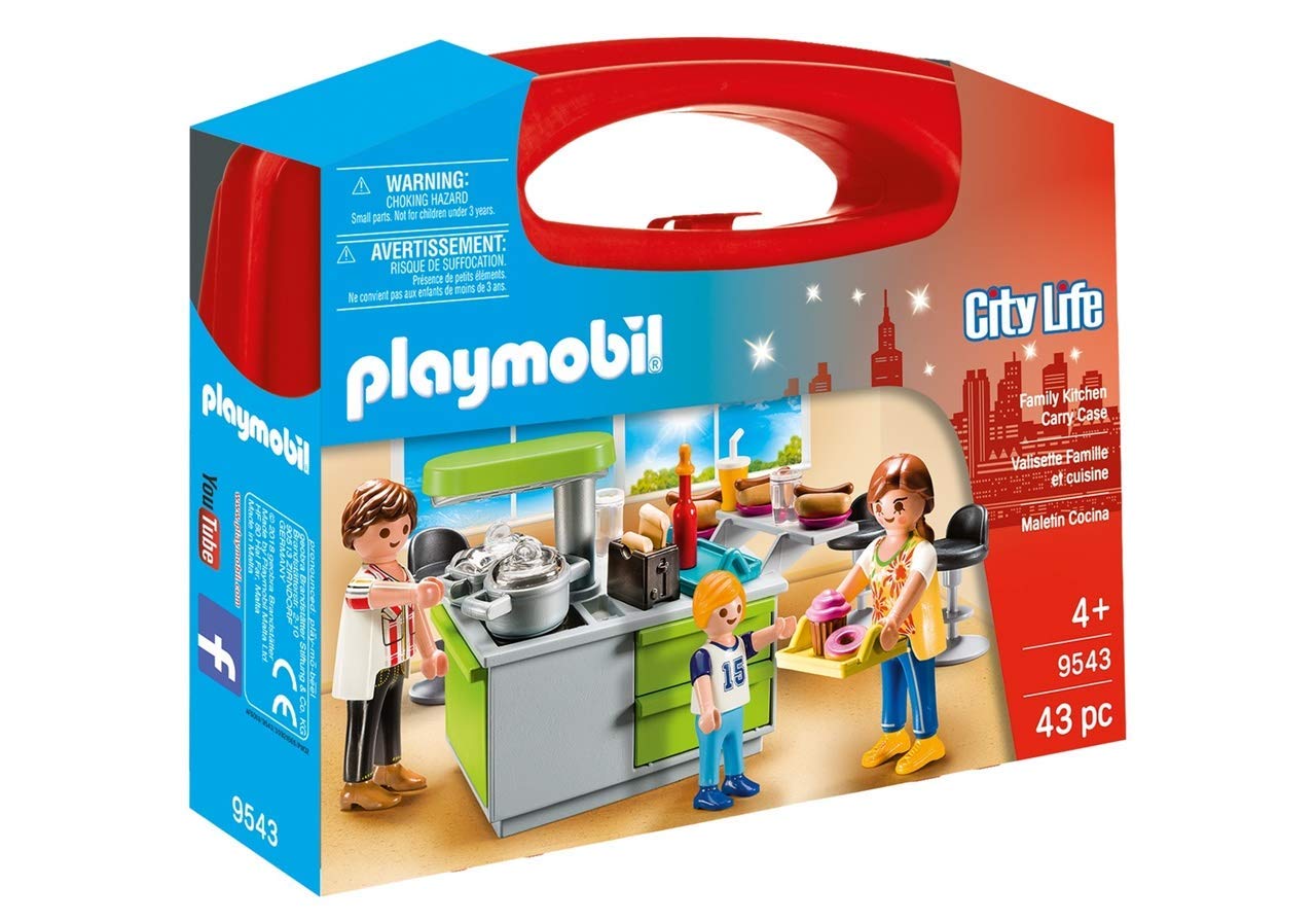 Playmobil City Life 9543 Collectable Family Kitchen Carry Case Toy