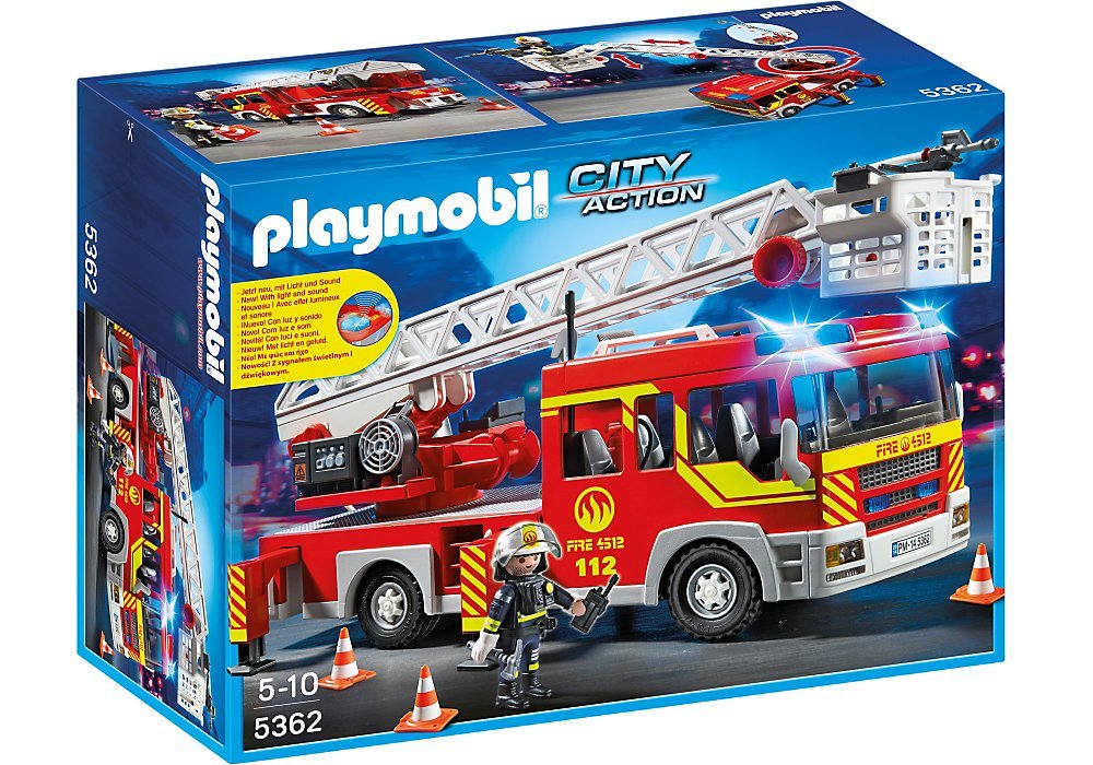 Playmobil – Fire Brigade Ladder Vehicle With Light And Sound (5362)
