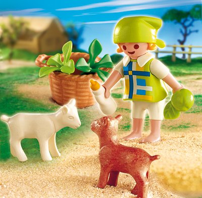 Playmobil Girl With Baby Goats