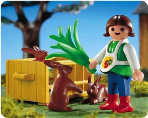Playmobil Girl With Rabbits