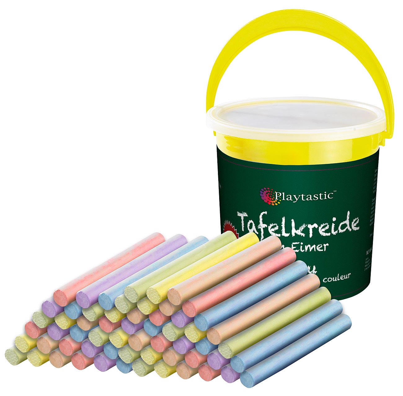 Playtastic  Rhinestone Enmal Chalk Multicoloured Crayons In Practical Pails Chalk