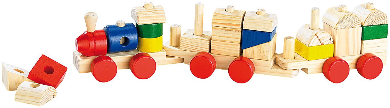 Playtastic  Wooden Train With Bricks