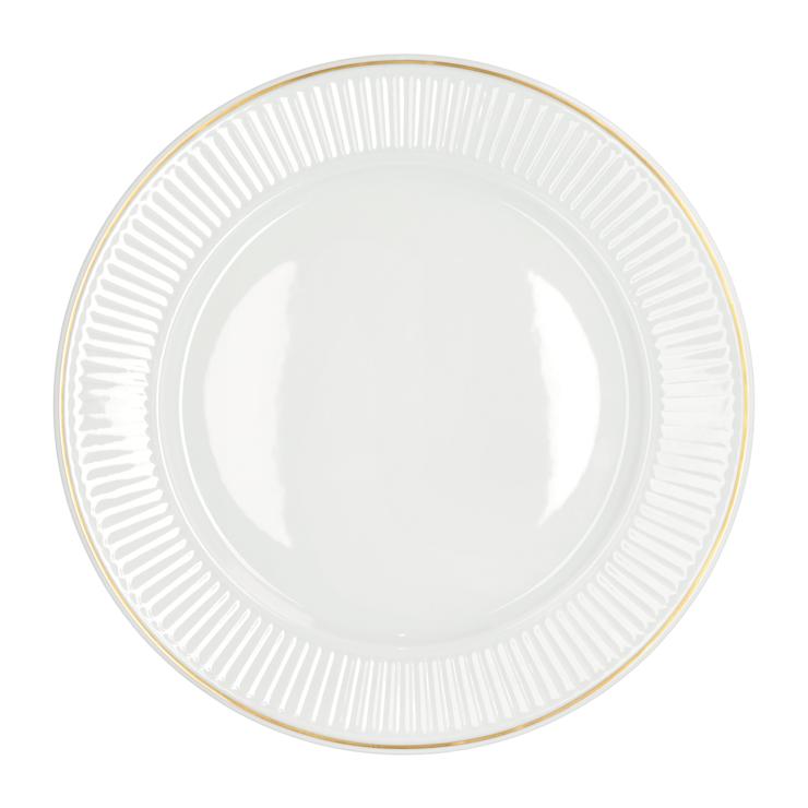 Plissé plate with gold rim Ø28cm