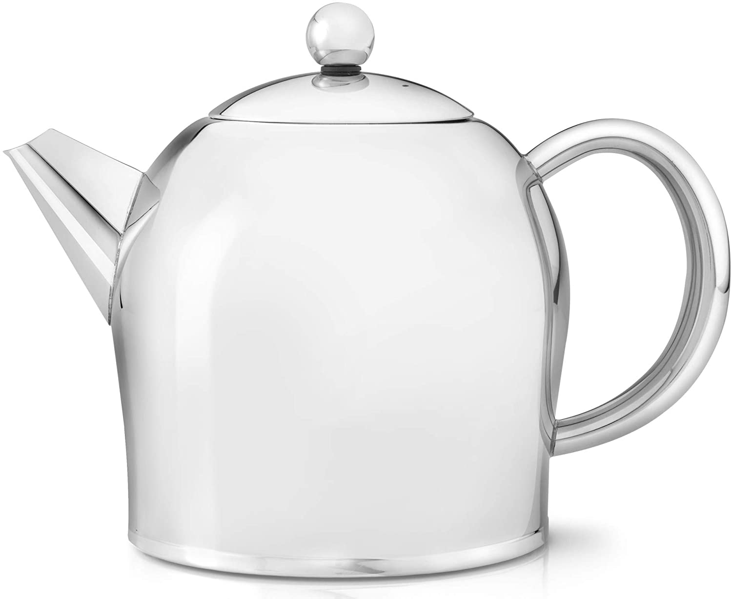 Bredemeijer 1.0 L Shiny Stainless Steel Teapot Santhee, Silver