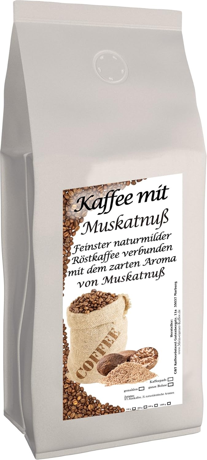 C&T Aroma Coffee - Flavored Ground Coffee - Nutmeg 1000 g - Private Roasting Top Coffee Flavored Coffee
