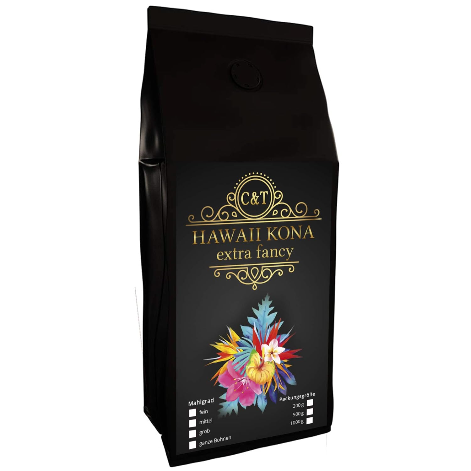 Hawaii Kona Coffee, 1000 g Whole Beans, Brown Gold from Hawaii, One of the Best Coffees in the World