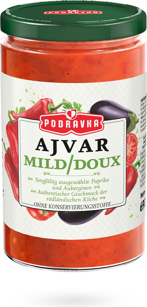 Podravka Ajvar mild, 690g Glas