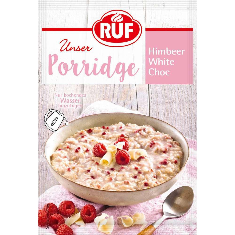 Porridge raspberry white choc