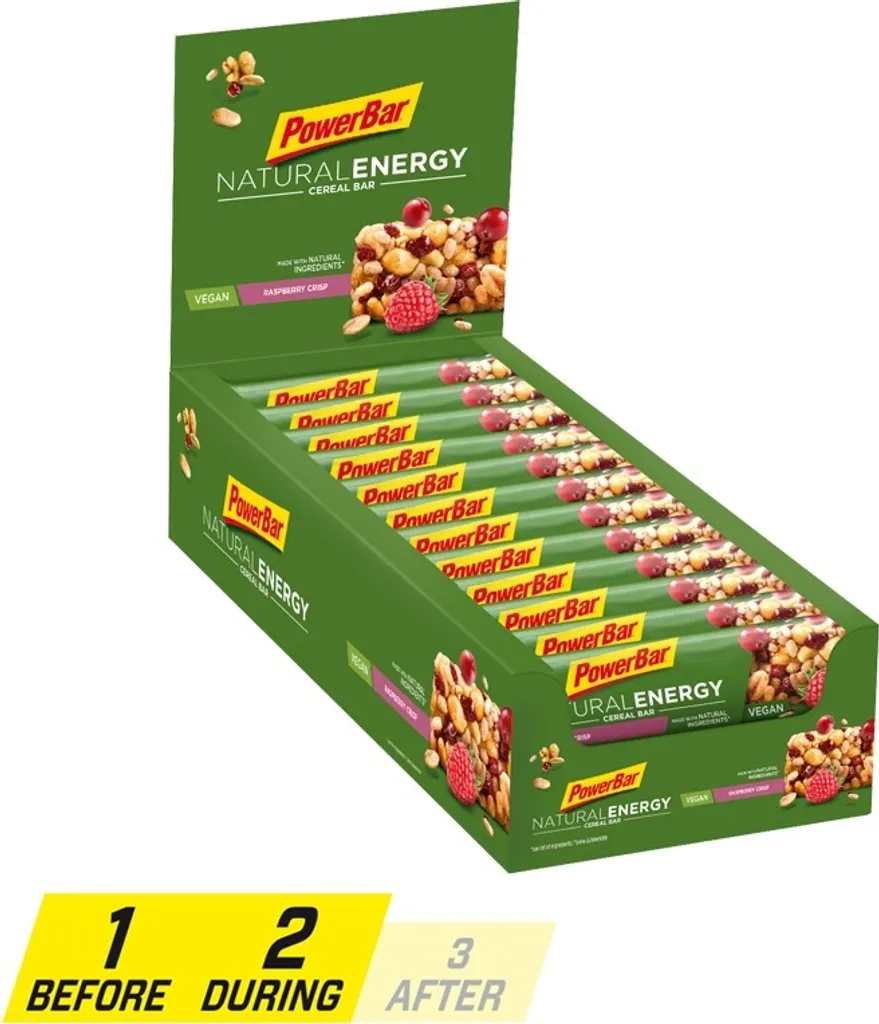 PowerBar Natural Energy, 24 x 40g Riegel BOX Raspberry-Crisp