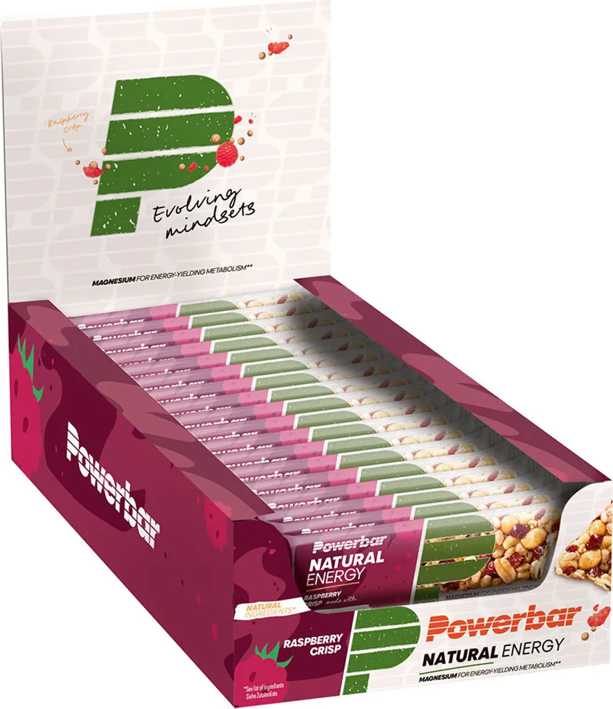 Powerbar Natural Energy Cereal Bar + Magnesium (18x40g) Raspberry Crisp - Riegel - Energie-Riegel