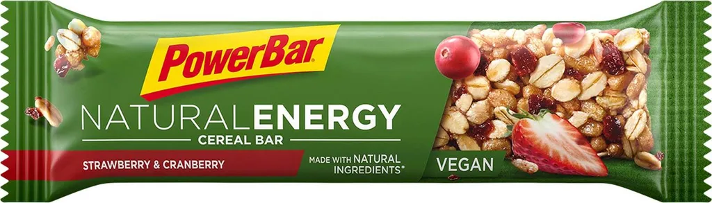 Powerbar Natural Energy Cereal Bar - veganer Energieriegel, Geschmack: Strawberry & Cranberry