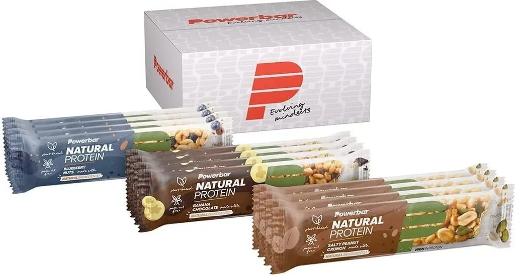Powerbar Natural Protein Multiflavour Box 12x40g - Vegane Protein Riegel + Natürliche Zutaten
