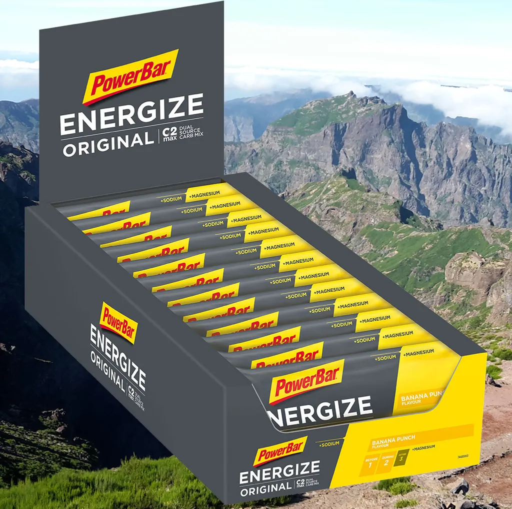 PowerBar New Energize Bar 25 x 55g Energy Riegel Box Banana Punch