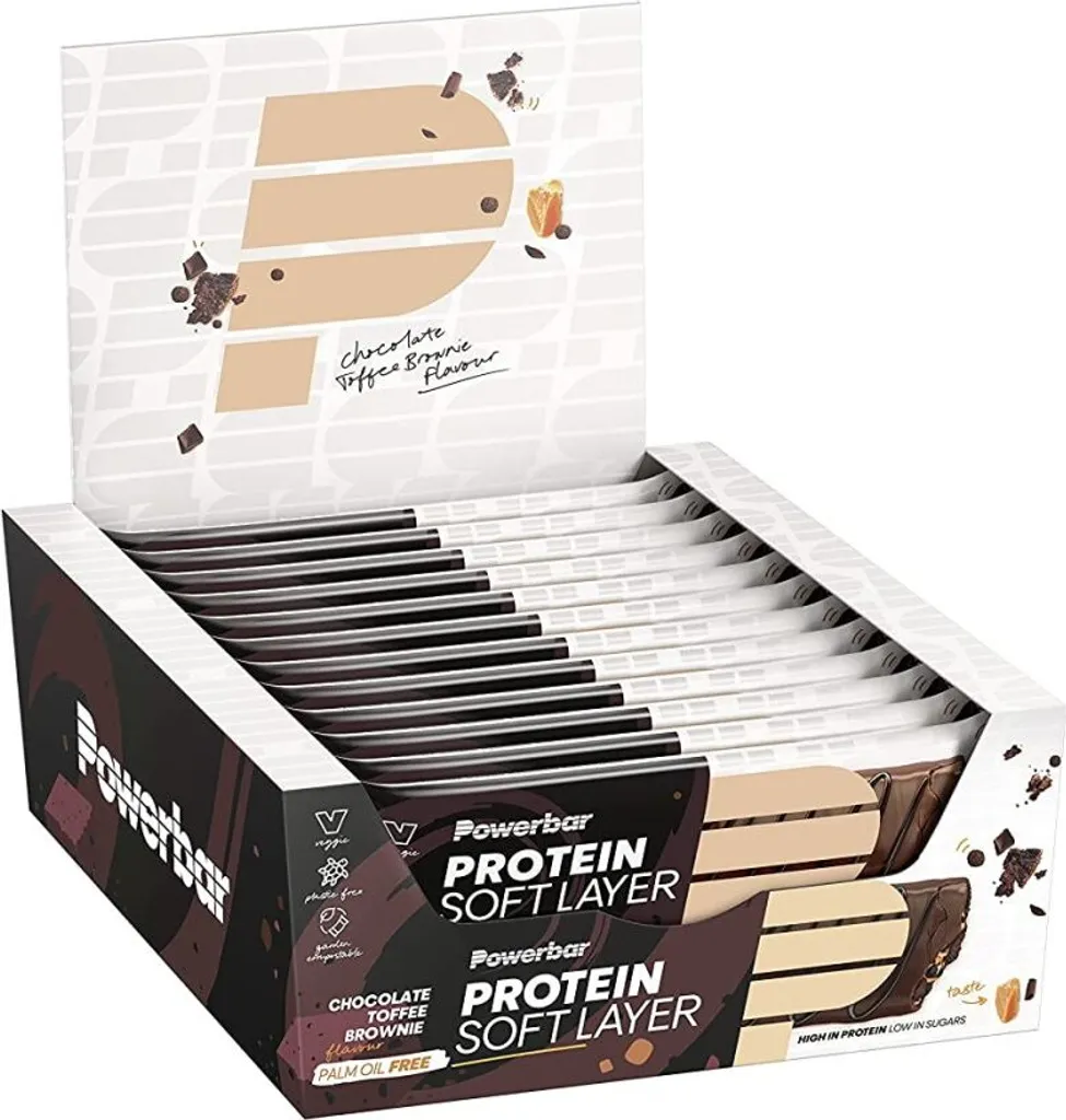 Powerbar Protein Soft Layer Bar (12x40g) White Chocolate Strawberry - Riegel - Protein-Riegel
