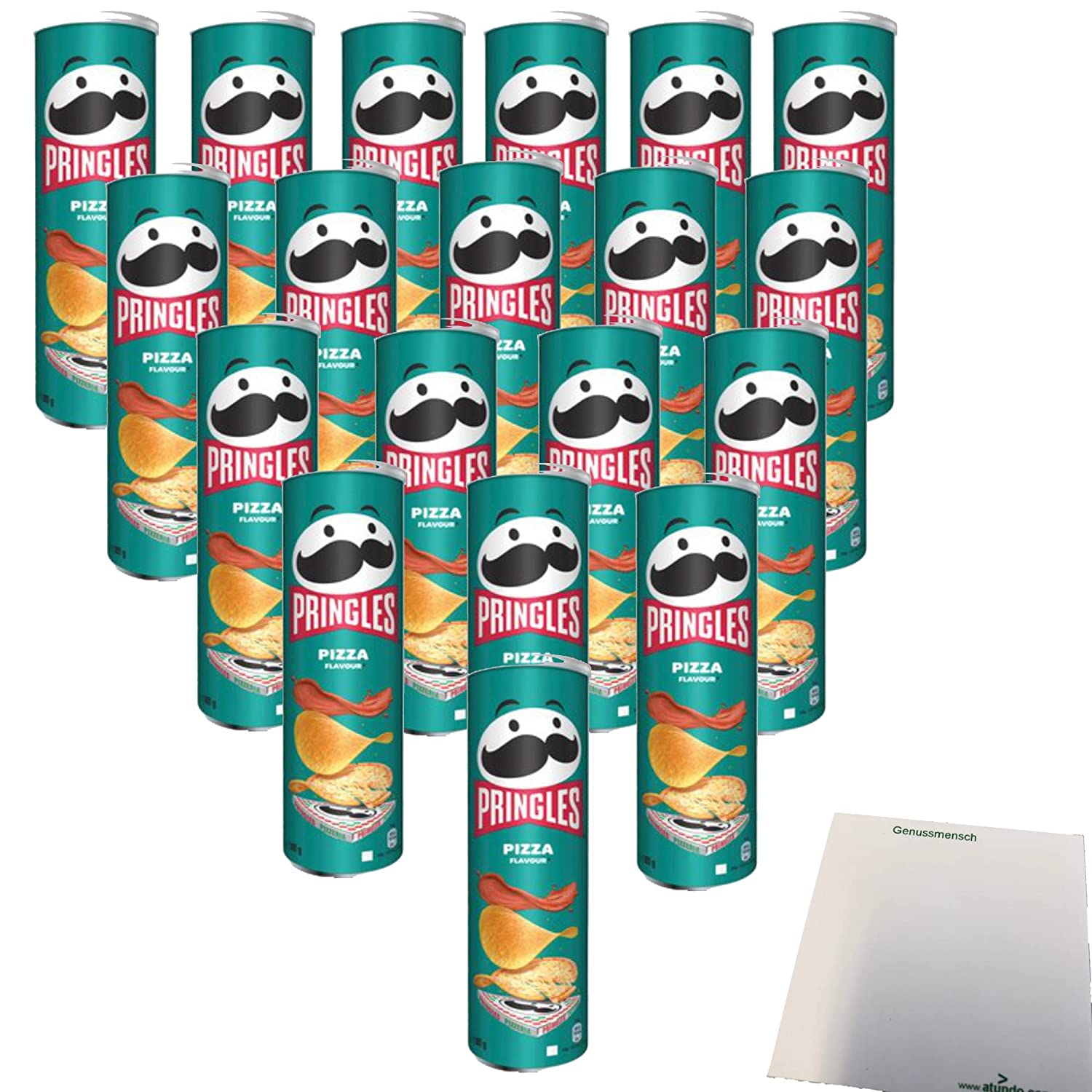 Pringles Pizza Flavour 19er Pack (19x185g Packung) + usy Block