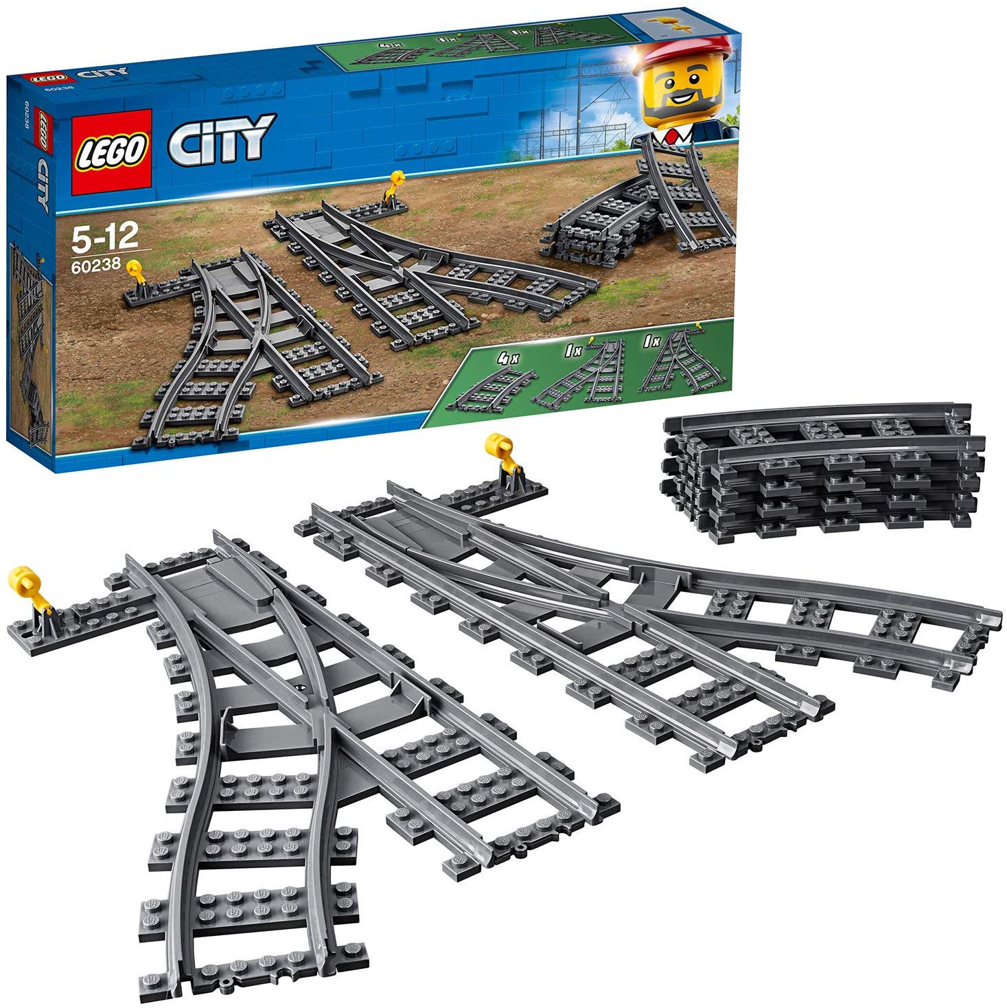 Lego City Switch Tracks 60238 Toy Railway, Single