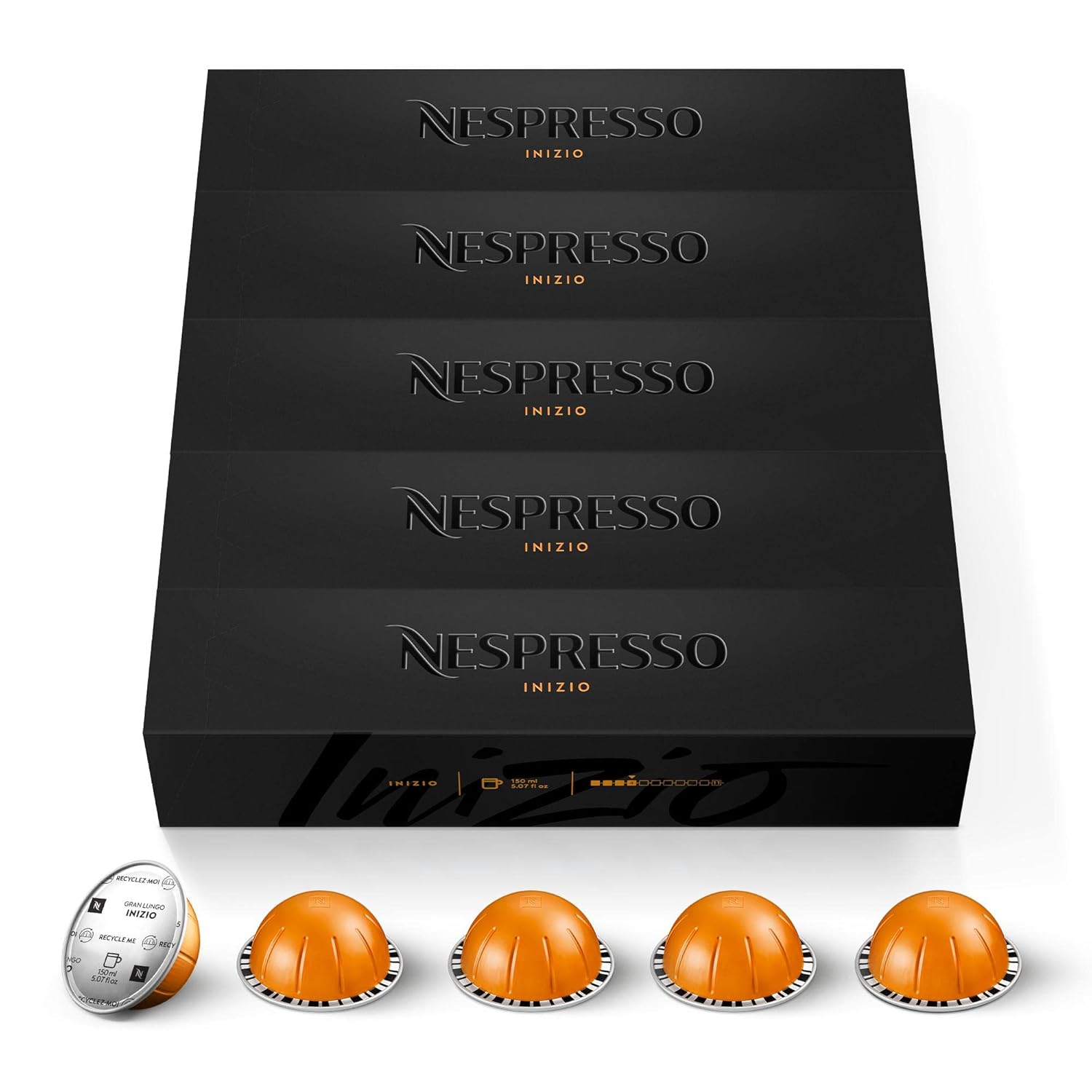 Nespresso Vertuo Inizio Capsules 4 for Gran Lungo 150ml (Pack of 50)