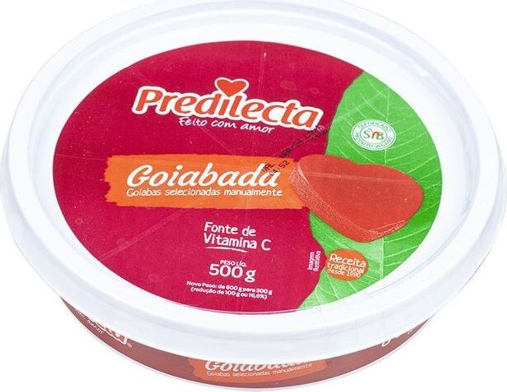 PREDILECTA Guaven-Dessert - Goiabada Poli 500g - schnittfestes Guavendessert in Plastikdose