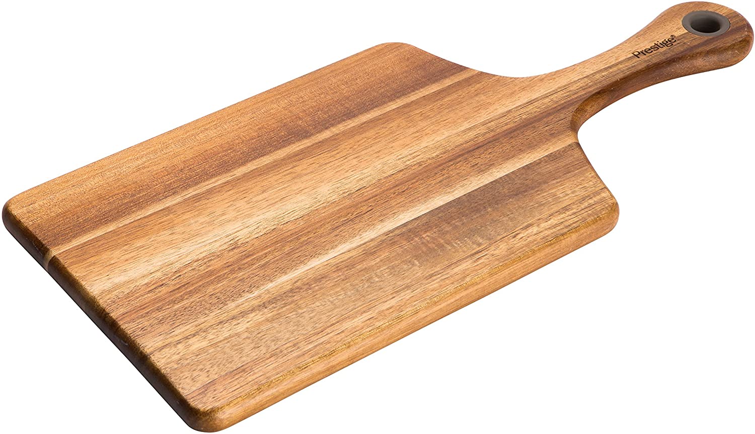 PRESTIGE Moments Acacia Wood Rectangular Chopping Board with Handle 17\" x 8\" -