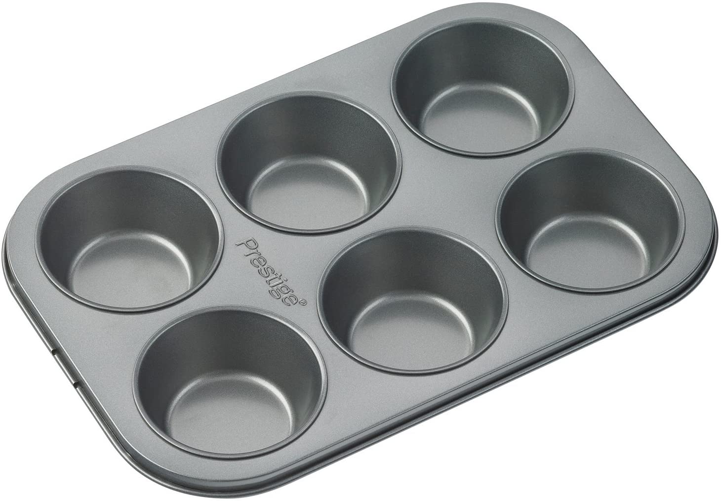 Prestige Steel 6-Cup Muffin Pan, Silver