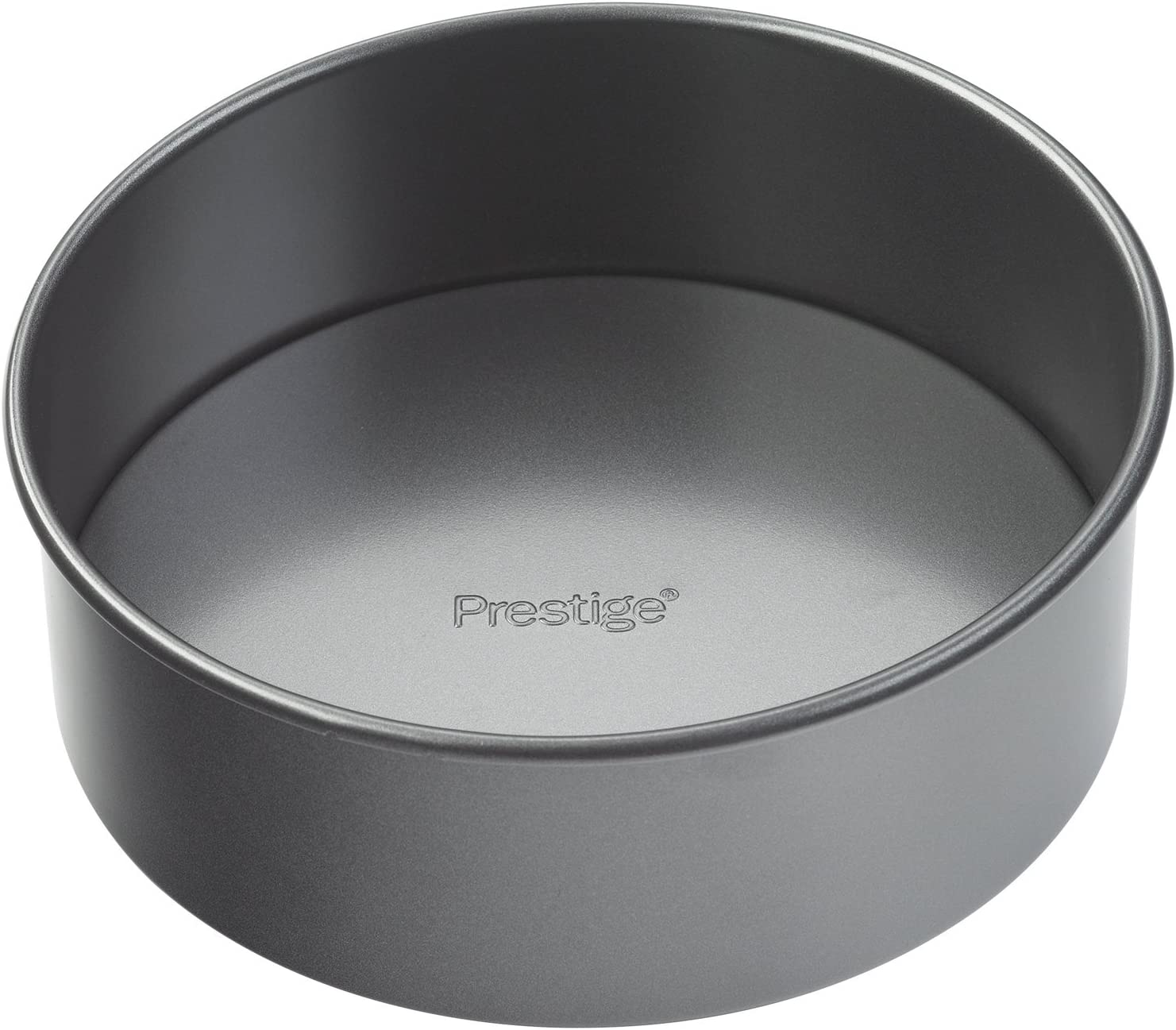 Prestige Steel 8-Inch Loose Base Round Cake Tin, Black
