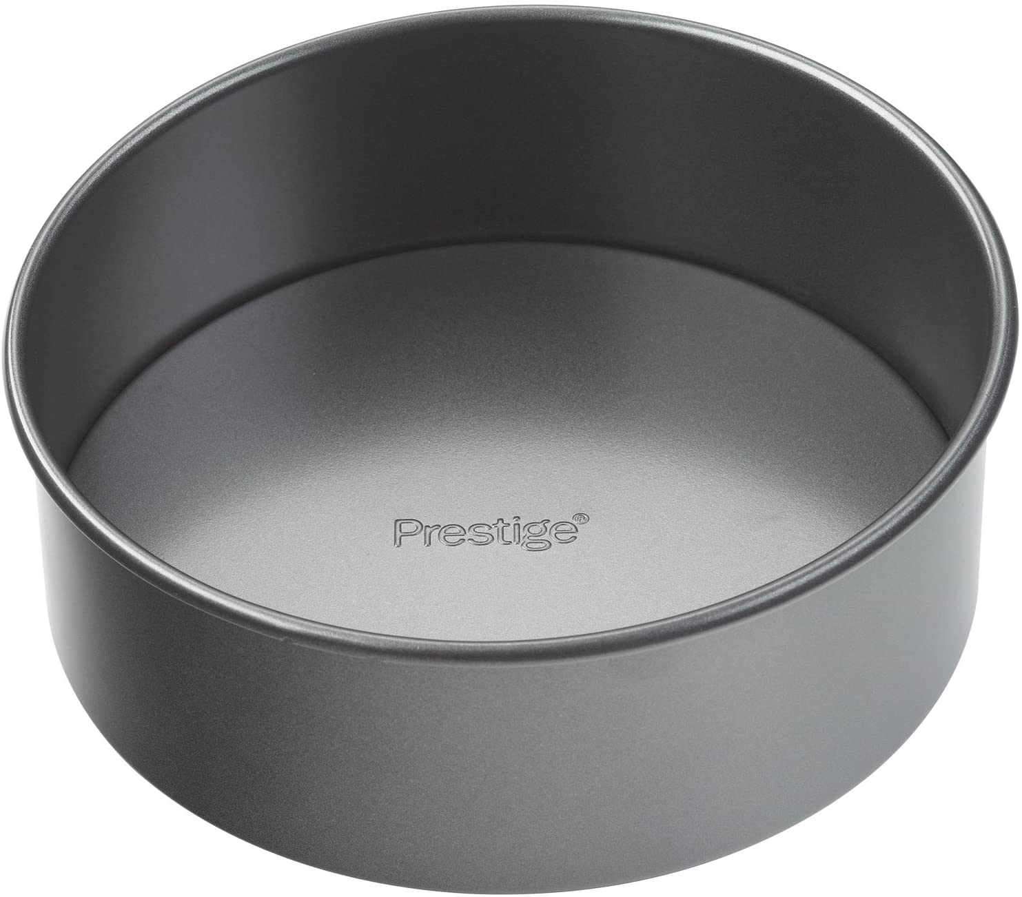 Prestige Steel 8-Inch Loose Base Round Cake Tin, Black