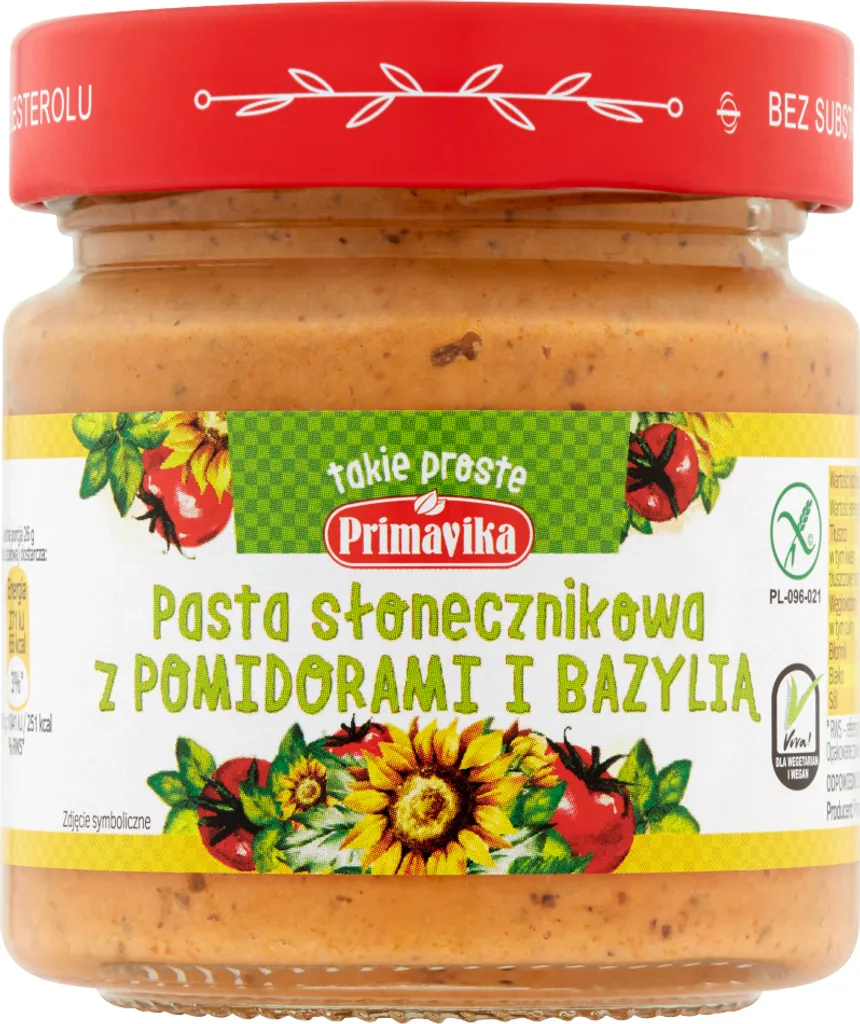 Primavika Sunflower Paste with Tomatoes and Basil 160 G