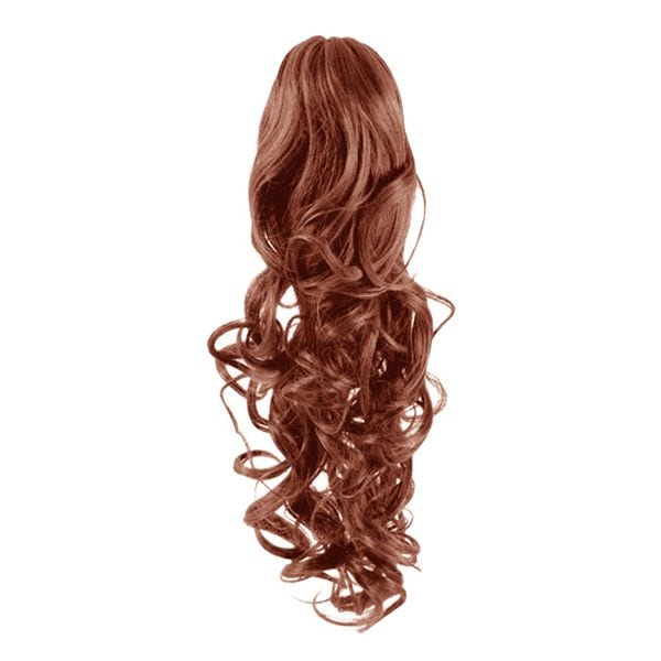 Fashiongirl Clip In Ponytail Hair Extension #33 Reddish Brown - Curly