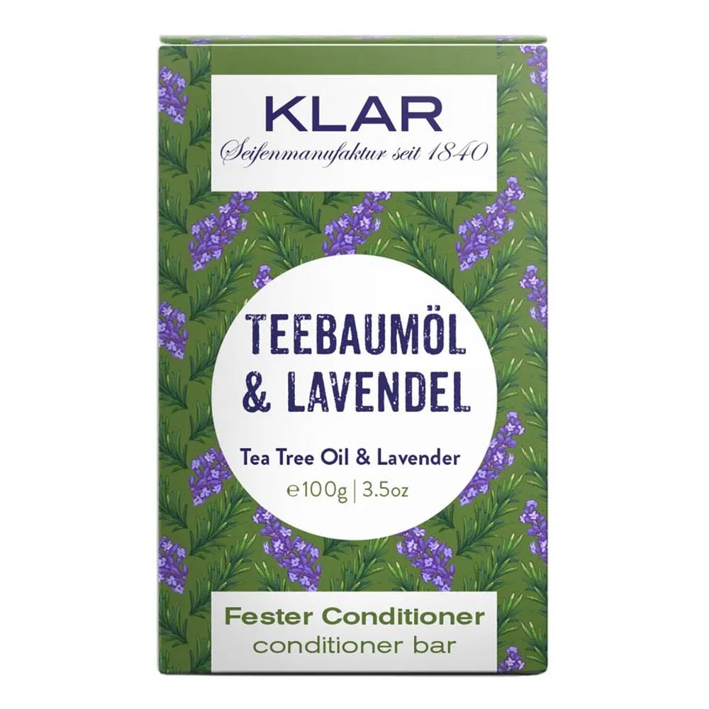 Klar Seifen Solid Conditioner - Tea Tree Oil & Lavender 100g