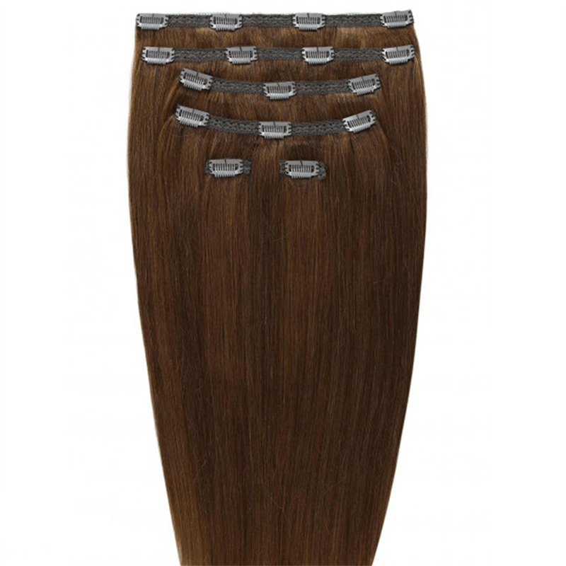 Gold24 Clip-in Extensions #4 Brown - 60 cm