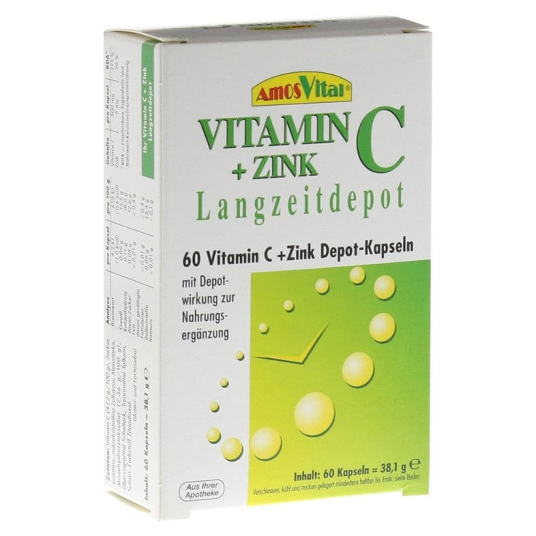 AMOSVITAL Vitamin C + Zinc Depot Capsules