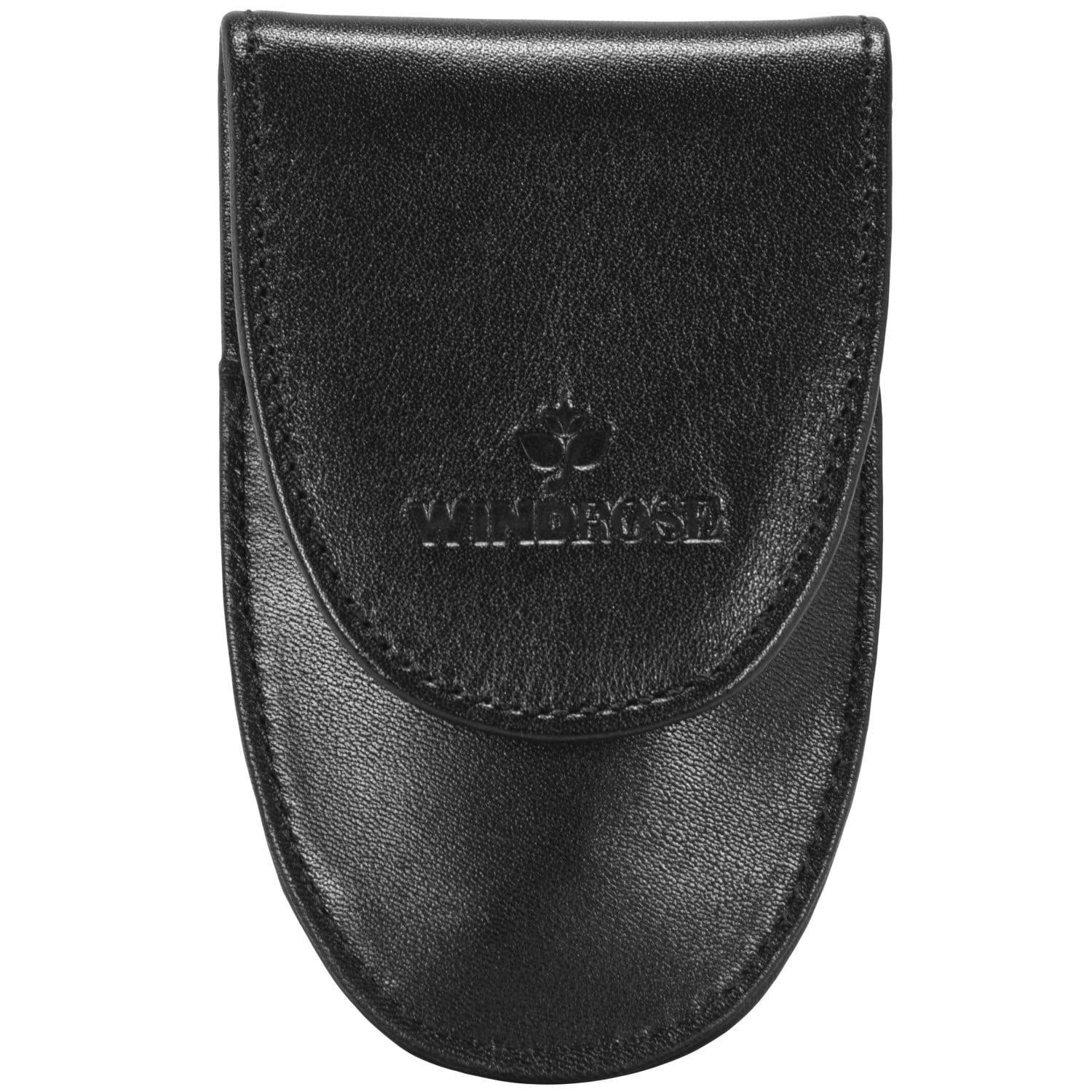 Windrose Nappa Manicure Set 5.5cm Leather, black